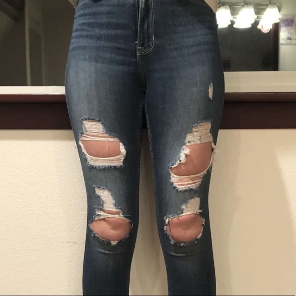 Hollister ripped jeans
